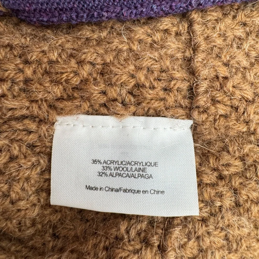 Tory Burch Ross Cardigan Toggle Sweater Wool Alpaca Camel Women's‎ Size XS P